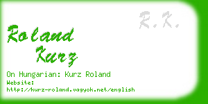 roland kurz business card